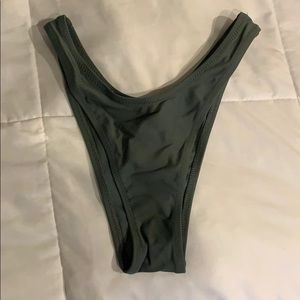 Army green high rise cheeky bikini bottoms